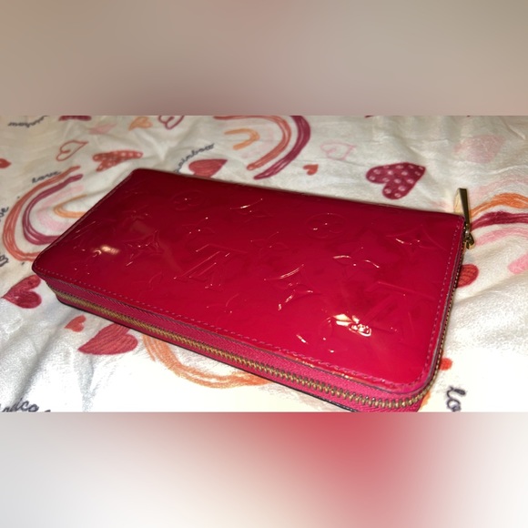 Louis Vuitton Handbags - Louis Vuitton Red Vernis Long Zip Wallet